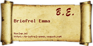 Briefrel Emma névjegykártya